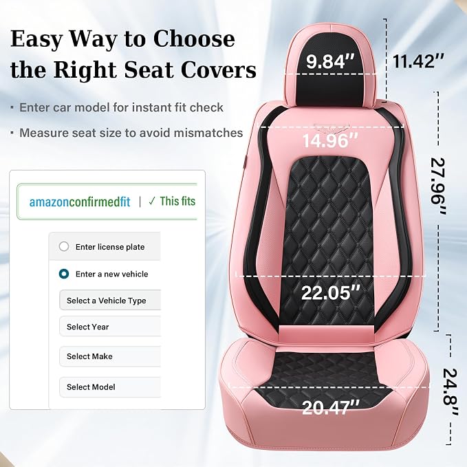 Universal Faux Leather Seat Covers — Full Set