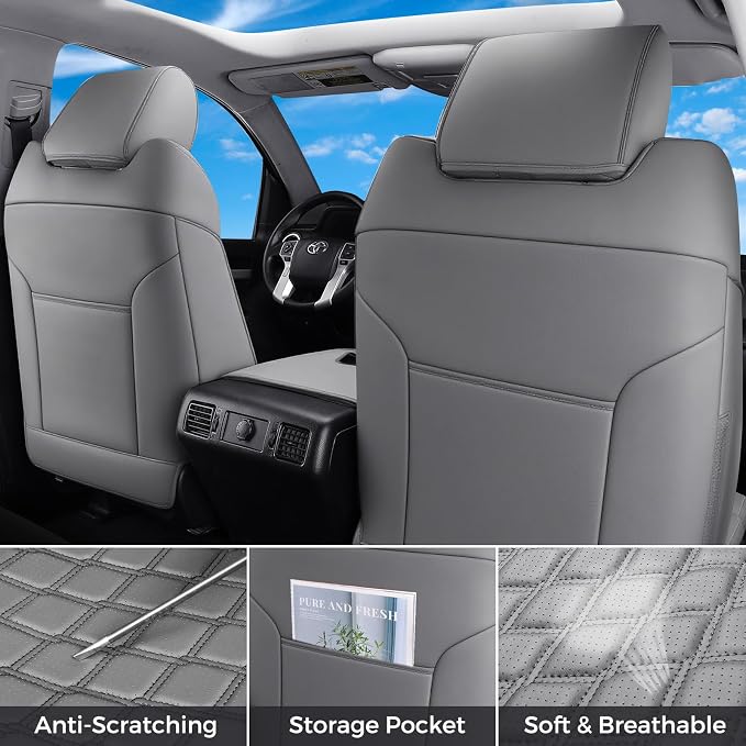 Seat Covers for Toyota Tacoma — Front Seat — Gray