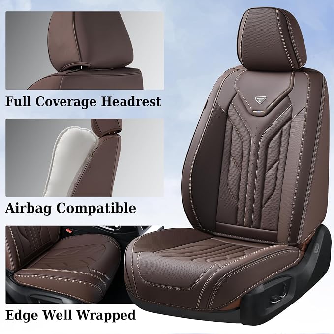 Universal Seat Covers — Full Set — Coffee