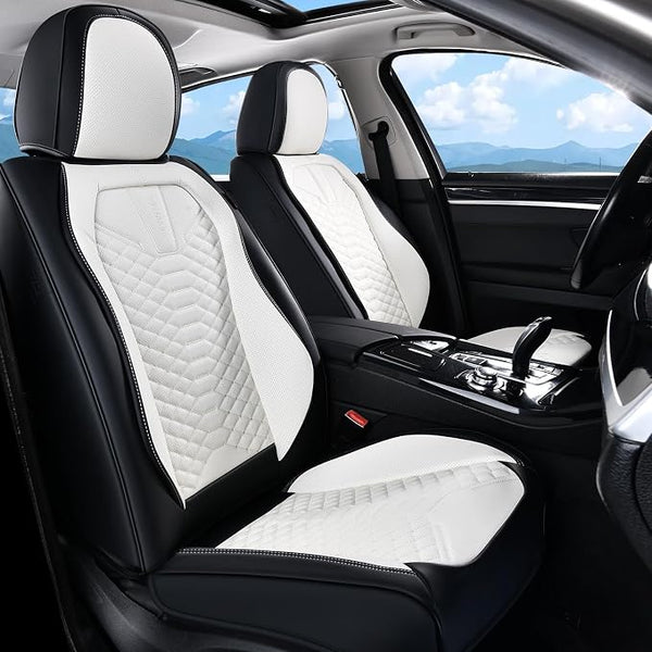 Universal Seat Covers — Front Seat — Black / White