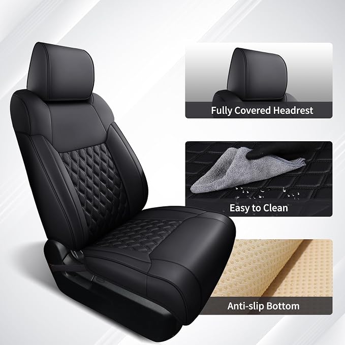 Seat Covers for Toyota Tacoma — Full Set — Black