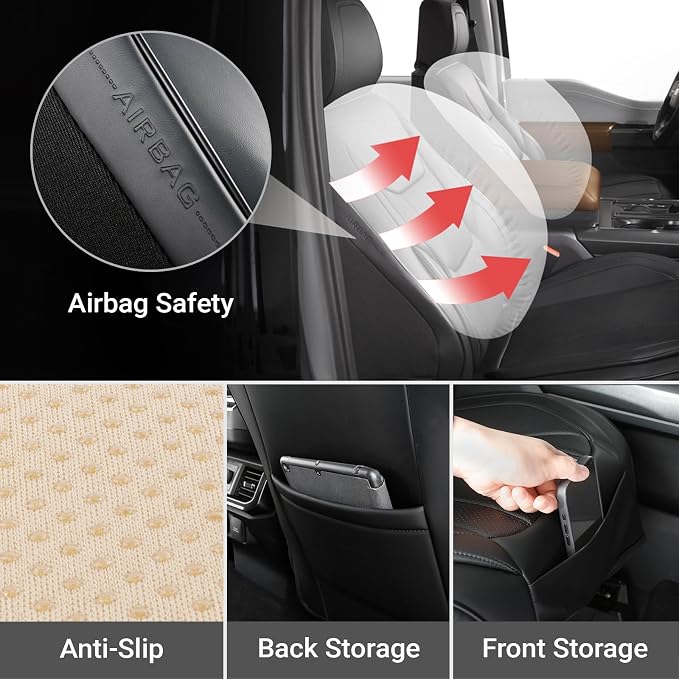 Seat Covers for Ford F-250 / Ford F-350 — Front Seat — Black
