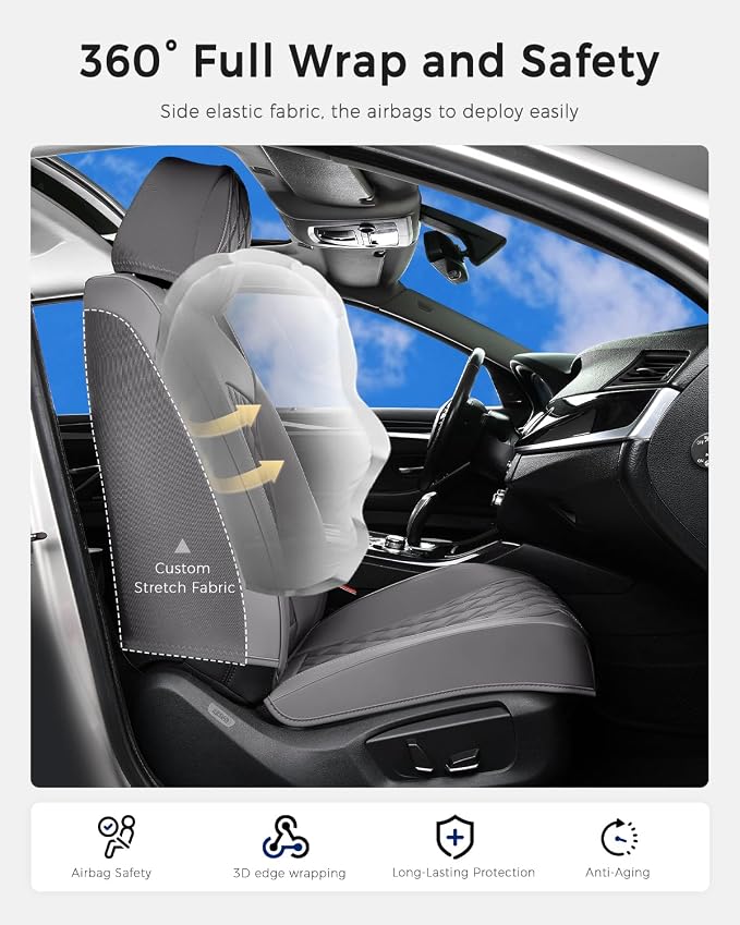 Universal Seat Covers — Full Set — Gray