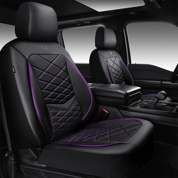 Universal Seat Covers — Front Seat — Black / Purple
