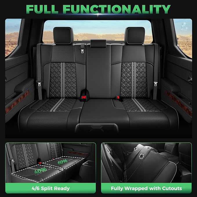 Seat Covers for Toyota Tacoma — Full Set — Black / Gray