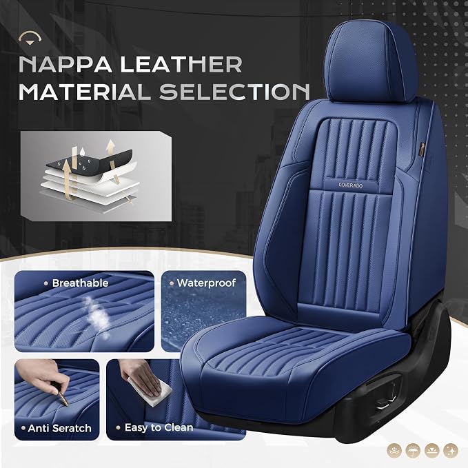 Universal Seat Covers — Full Set — Blue
