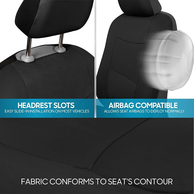 Car Seat Covers — Full Set — Black