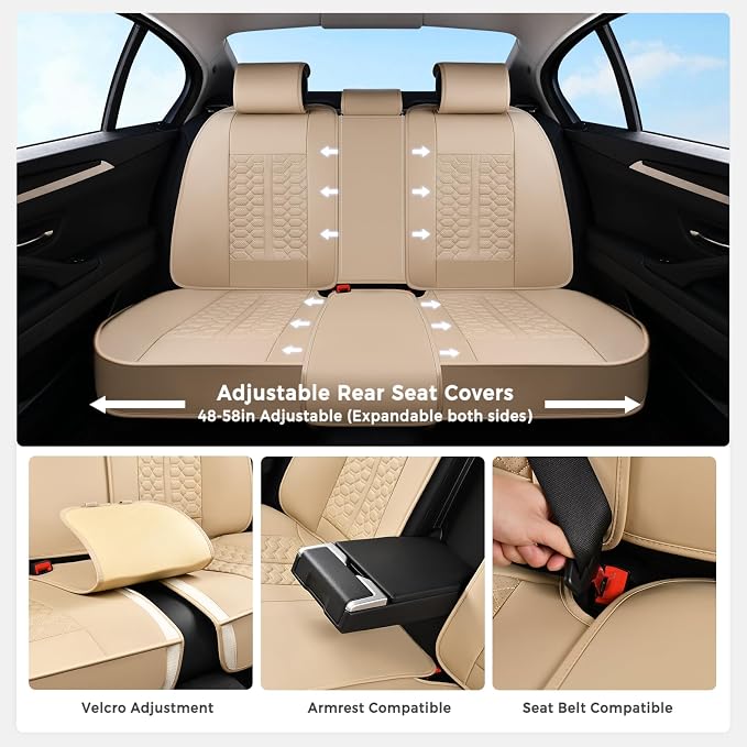 Universal Seat Covers — Full Set — Beige