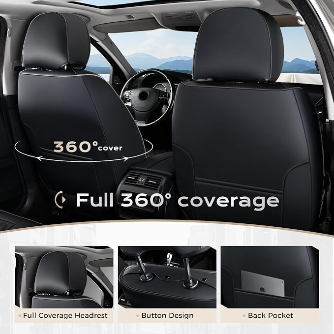 Universal Seat Covers — Front Seat — Black