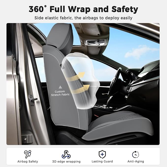 Universal Seat Covers — Full Set — Gray