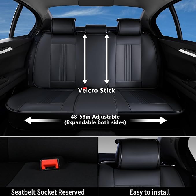 Universal Seat Covers — Full Set — Black