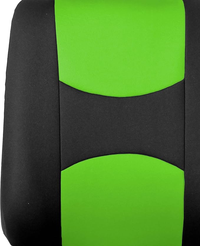 Universal Fabric Seat Covers — Front Seat — Green