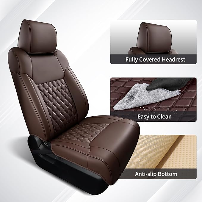 Seat Covers for Toyota Tacoma — Front Seat — Coffee