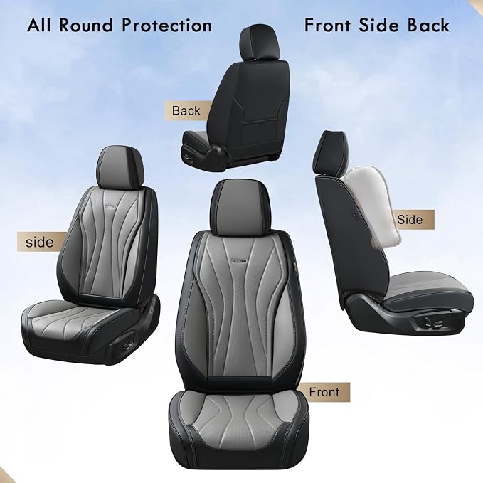 Universal Seat Covers — Full Set — Black / Gray