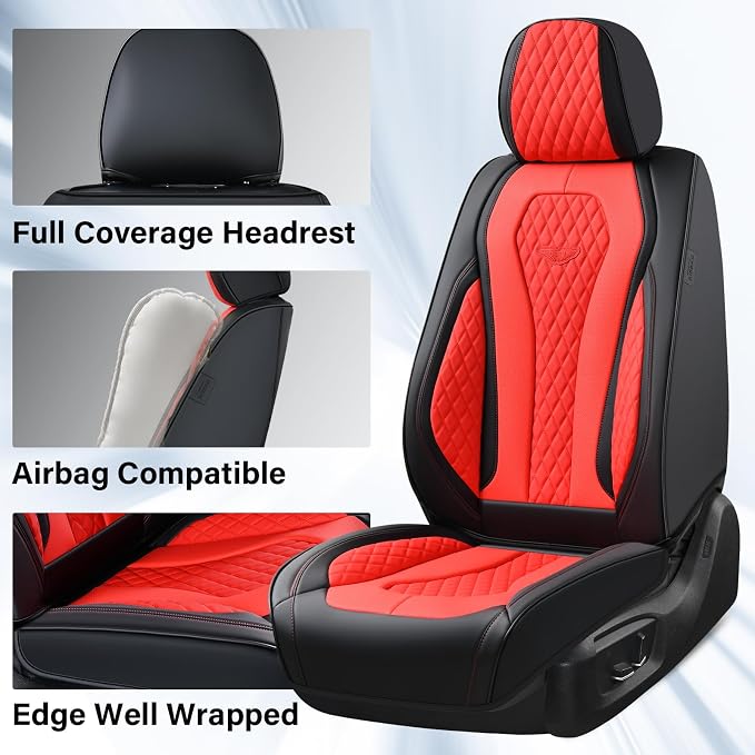 Universal Seat Covers — Front Seat — Red