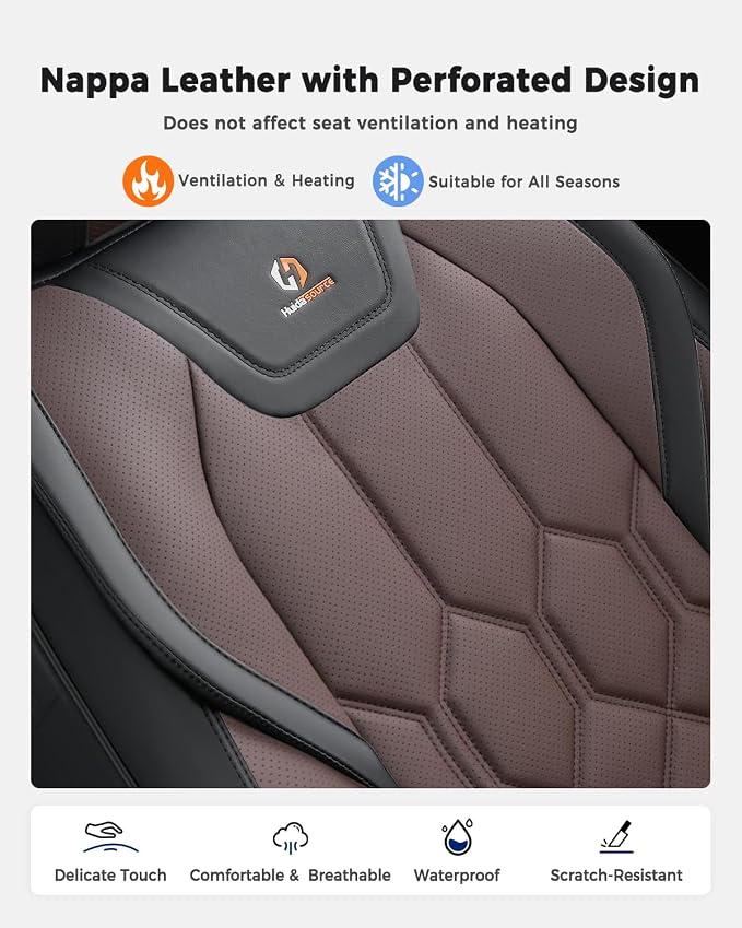 Universal Seat Covers — Black / Coffee
