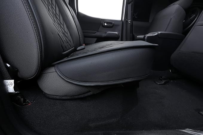 Faux Leather Seat Covers for Toyota Tacoma — Rear Seat — Black