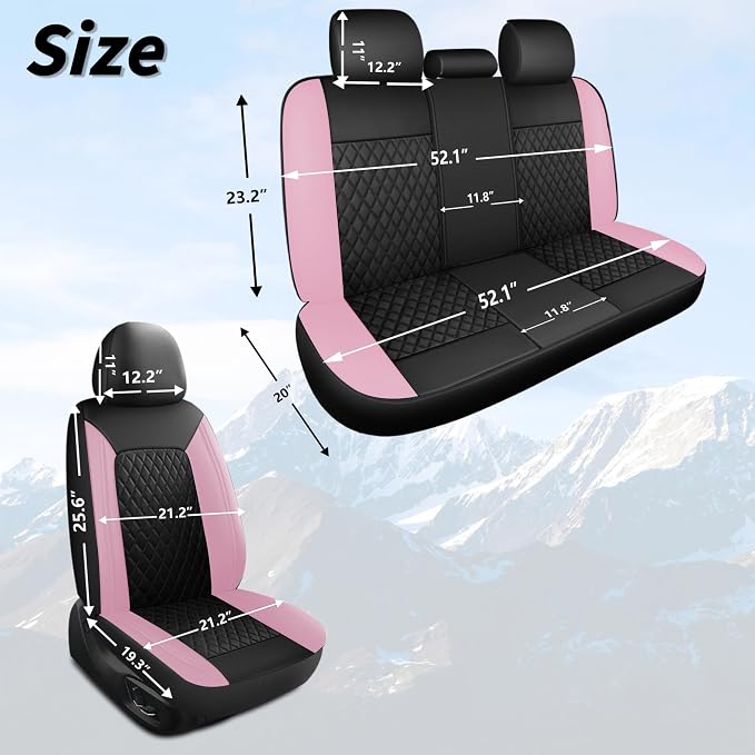 Universal Faux Leather Seat Covers — Full Set