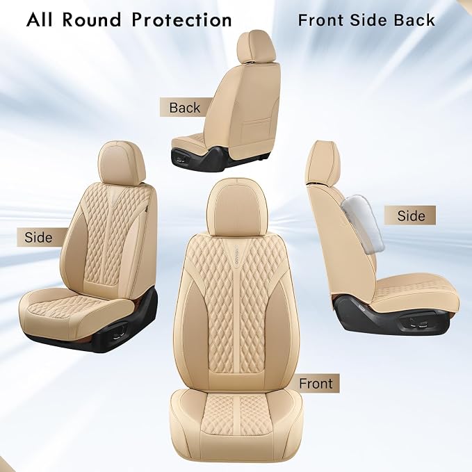 Universal Seat Covers — Full Set — Beige