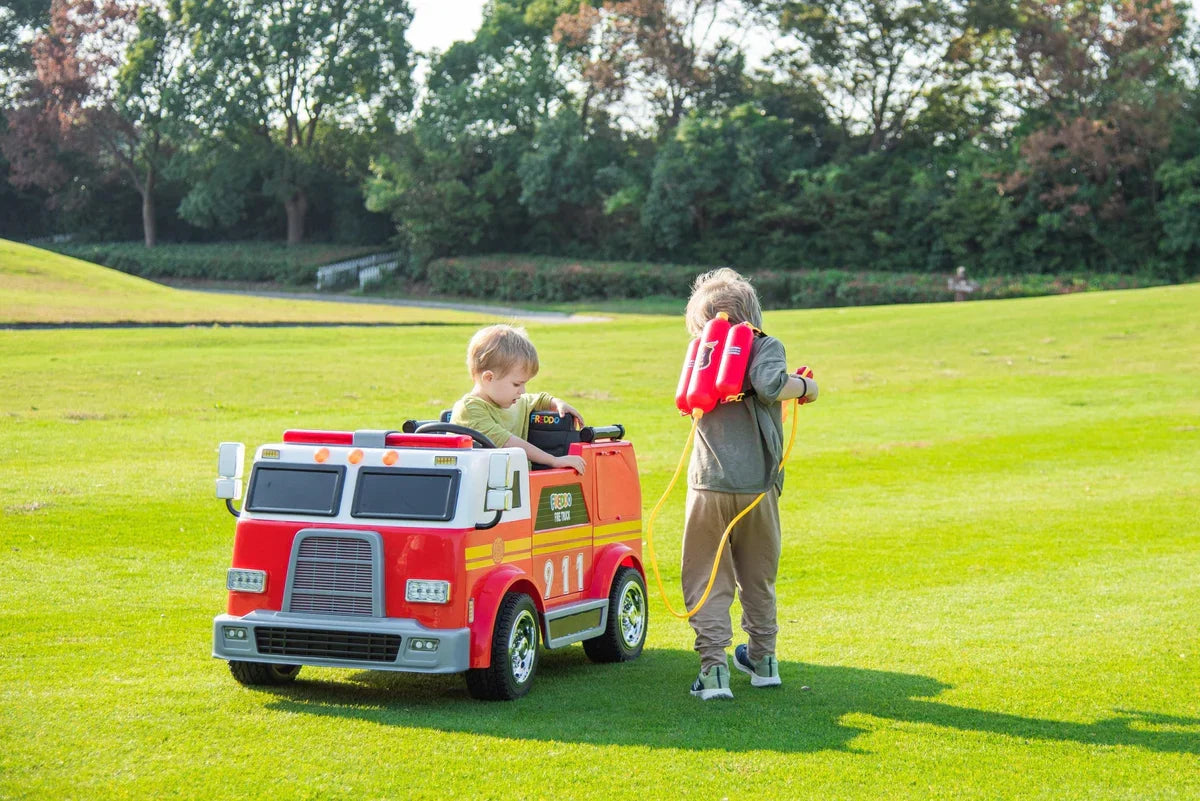 24V Fire Truck 2-Seater Ride-On for Kids