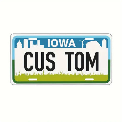 Vintage-Style Aluminum License Plate - Customizable Metal Car Tag Perfect for Front or Rear Display, 6x12 Inches Lowa 6''x12'' 15cm*30cm 7bce586a-eaa7-45e7-9a51-e90a5ccd6abe