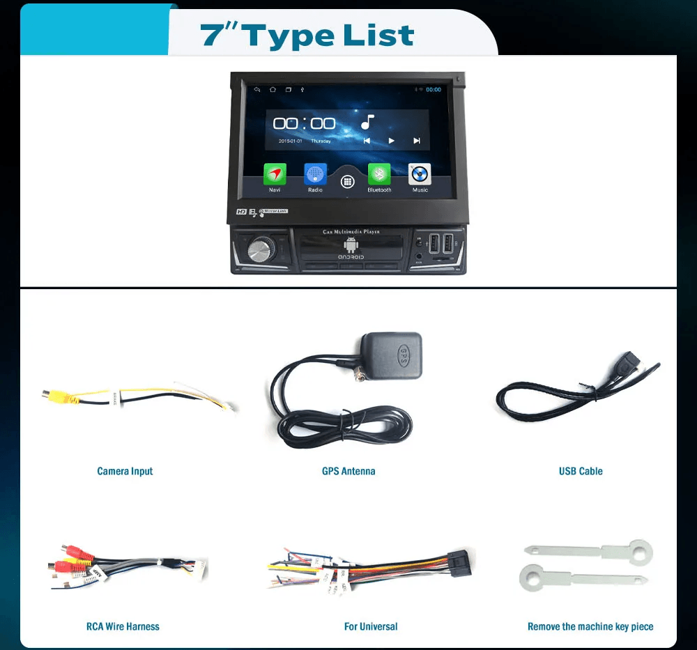 7Inch 1 Din Car Stereo Auto Radio MP5 Multimedia DVD Player 7inch-1-din-car-stereo-auto-radio-mp5-multimedia-dvd-player-auto-parts-7