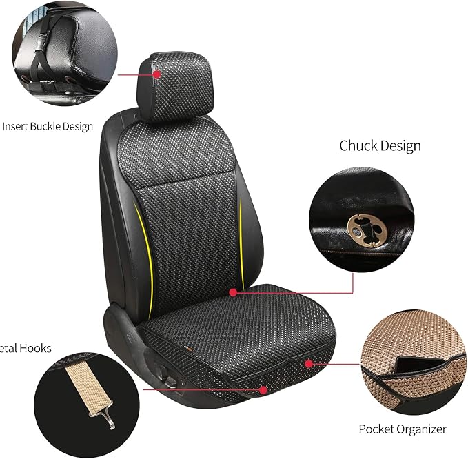 Universal Seat Covers — Front Seat — Black