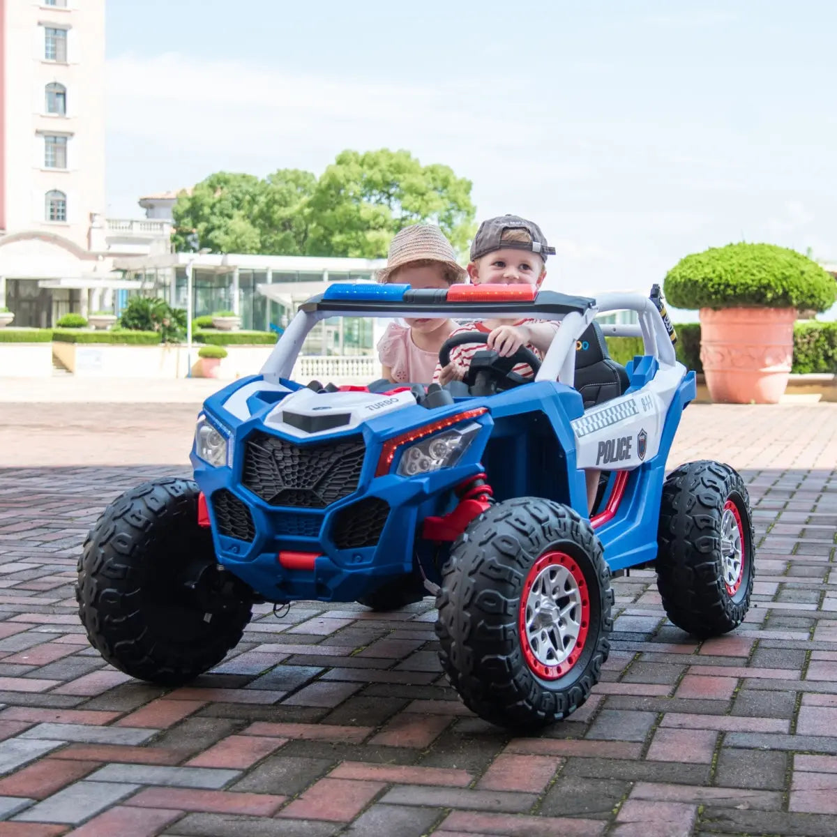 24V Storm Police UTV 4X4 2 Seater Kids Ride On Car with Remote Control