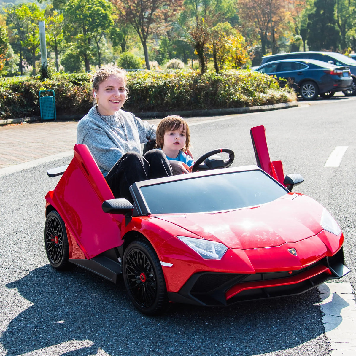 24V Lamborghini Aventador 2-Seater Ride-On Car