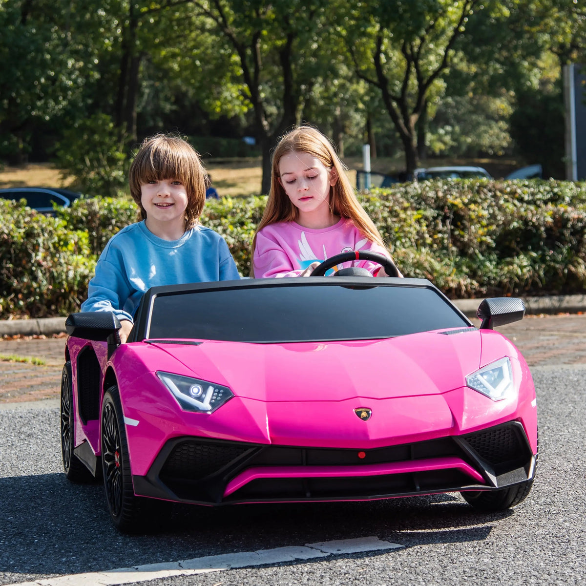 24V Lamborghini Aventador 2-Seater Ride-On Car