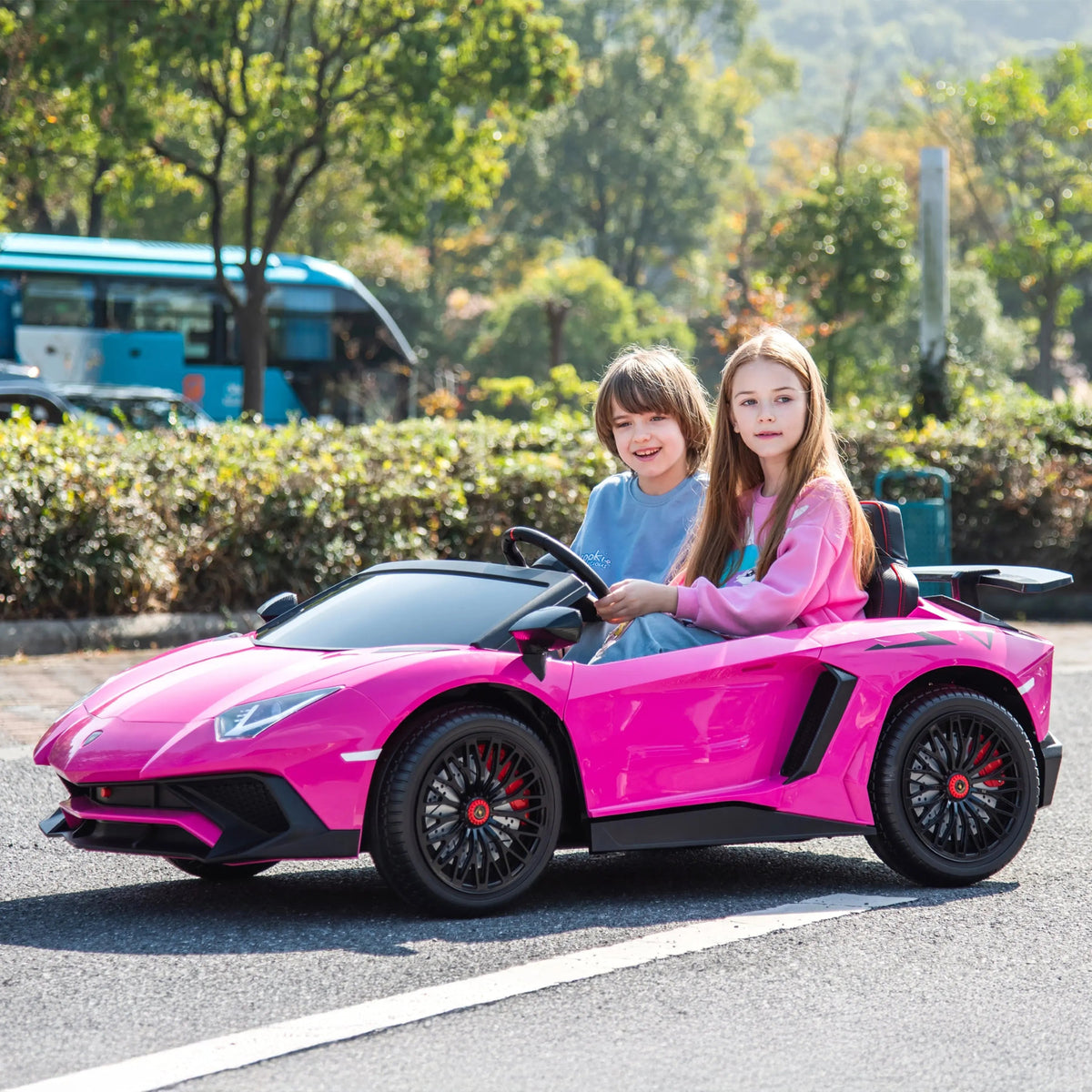 24V Lamborghini Aventador 2-Seater Ride-On Car