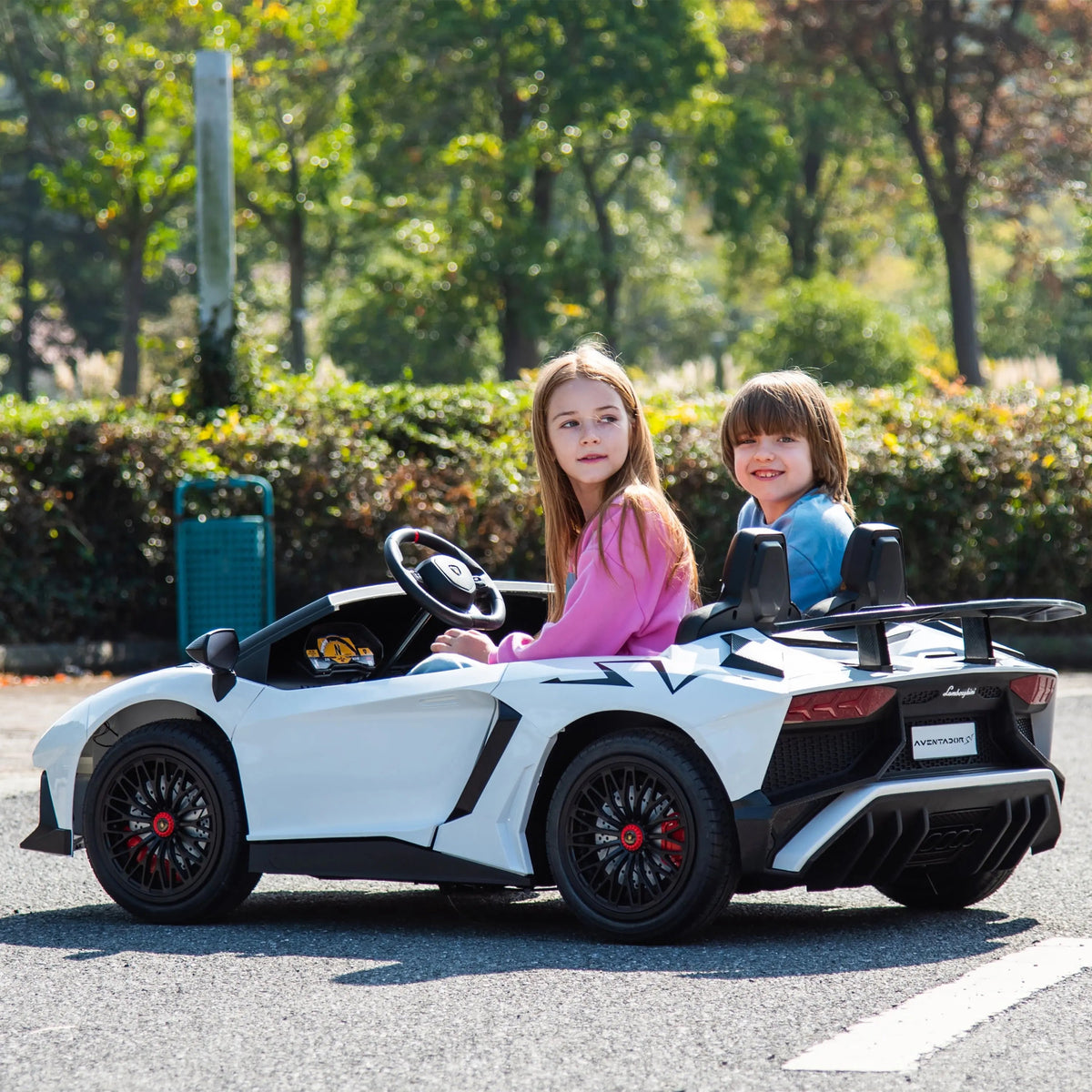 24V Lamborghini Aventador 2-Seater Ride-On Car