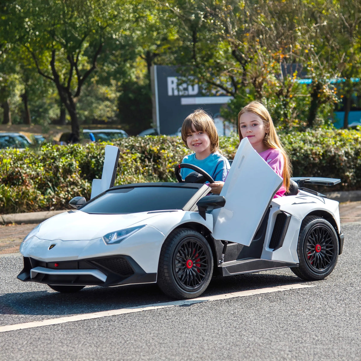 24V Lamborghini Aventador 2-Seater Ride-On Car