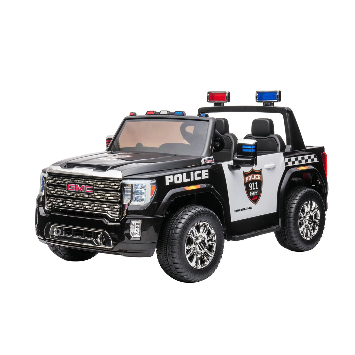 2026 24V GMC Sierra Denali 2 Seater Kids Ride On Car with Remote Control POLICE