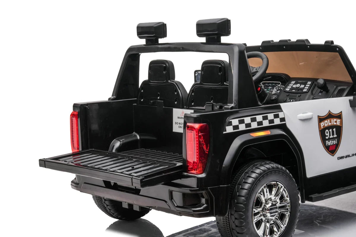 2026 24V GMC Sierra Denali 2 Seater Kids Ride On Car with Remote Control POLICE