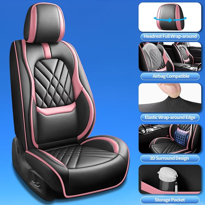 Seat Covers for Nissan Ariya — Full Set — Pink