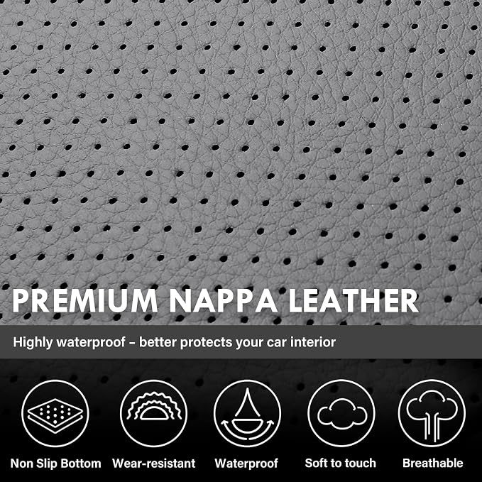 Faux Leather Seat Covers for Chevrolet Silverado / GMC Sierra — Front Seat — Gray