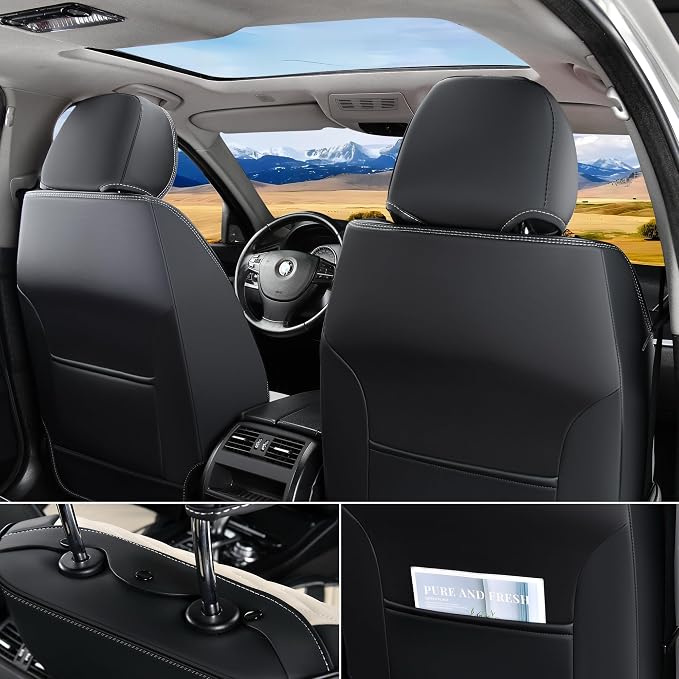 Universal Seat Covers — Black / Beige