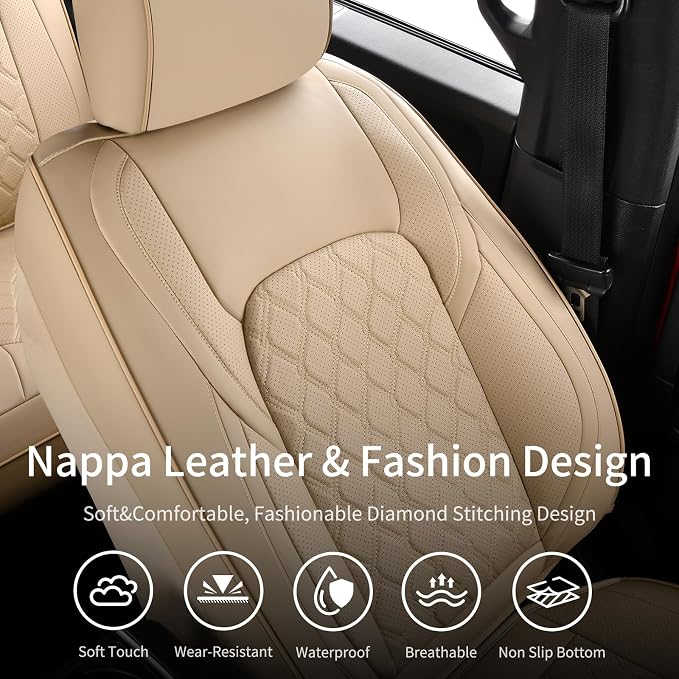 Seat Covers for Multiple Vehicles — Rear Seat — Beige