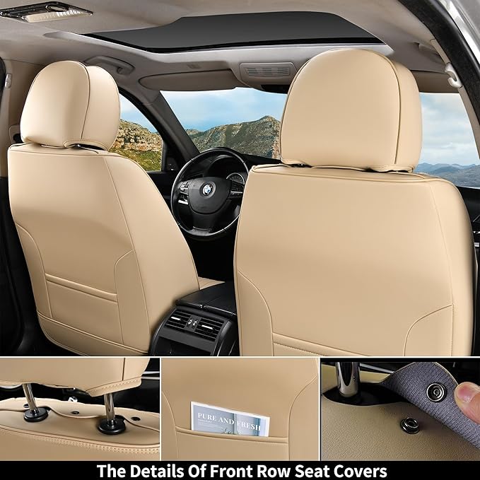 Universal Seat Covers — Full Set — Beige