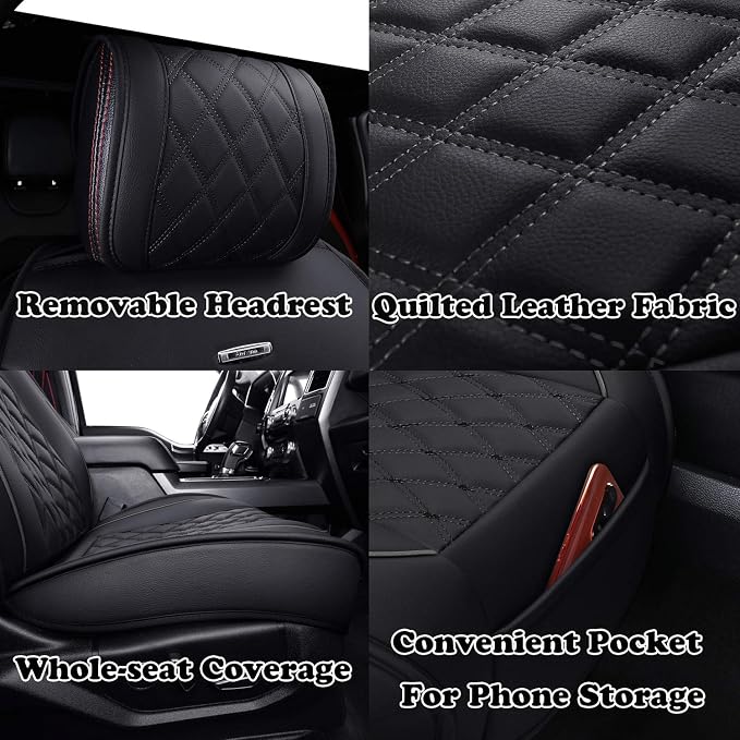 Seat Covers for Multiple Vehicles — Front Seat — Black