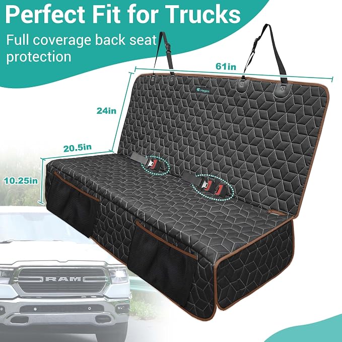 Pet Car Seat Protector — Front Seat — Brown