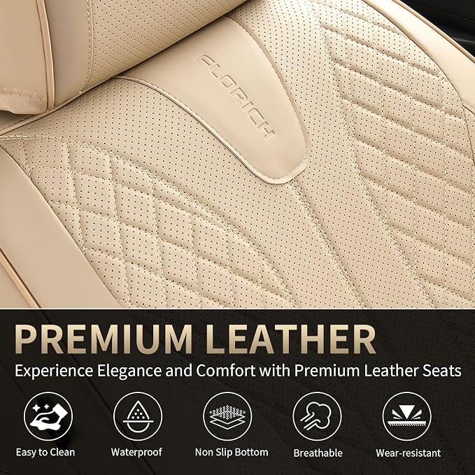 Universal Seat Covers — Front Seat — Beige