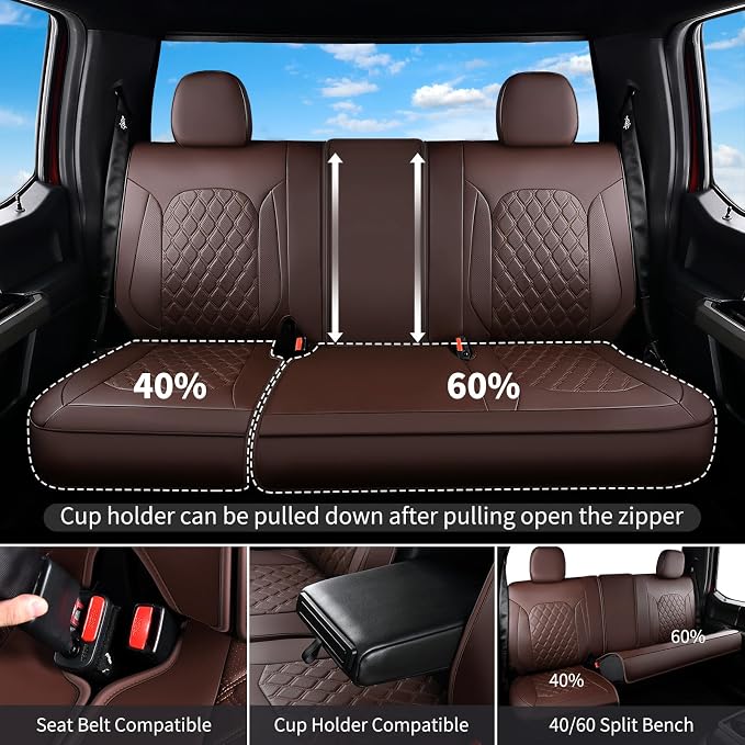 Seat Covers for Chevrolet Silverado / GMC Sierra — Coffee