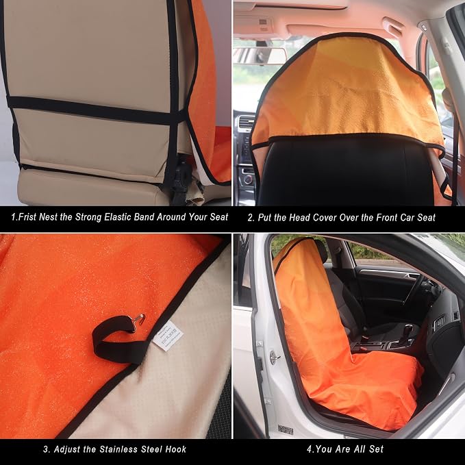 Car Seat Covers — Front Seat — Orange