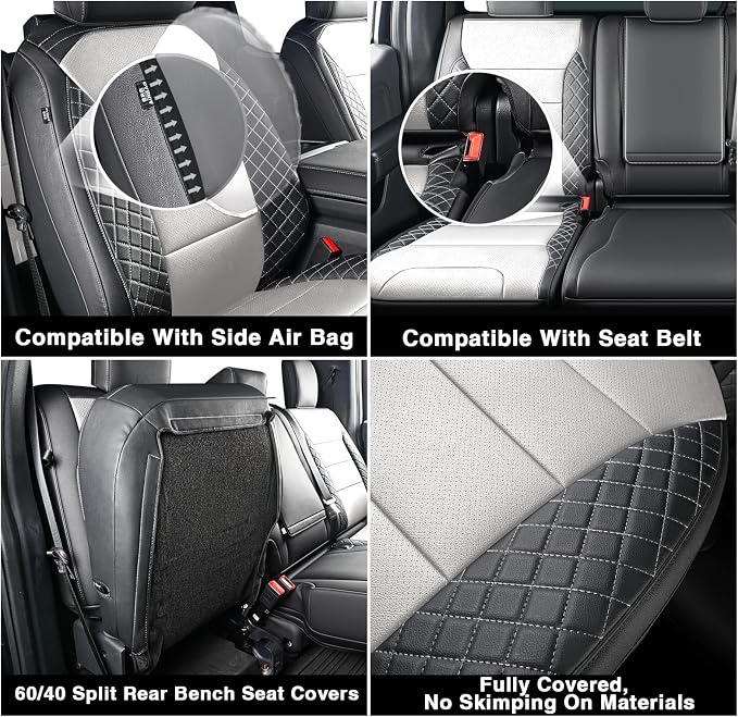 Seat Covers for Multiple Vehicles — Front Seat — Black / Gray