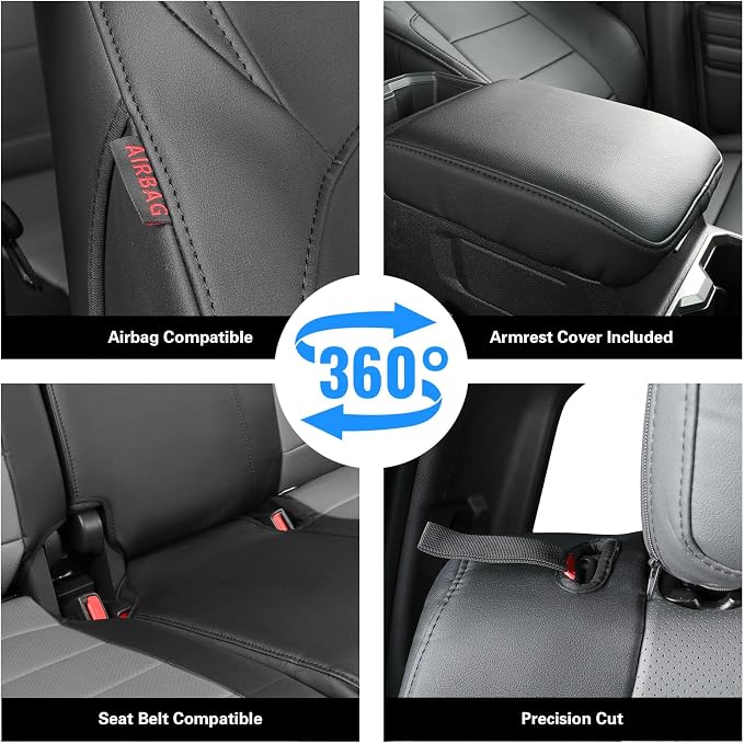 Seat Covers for Toyota Tacoma — Full Set — Black / Gray