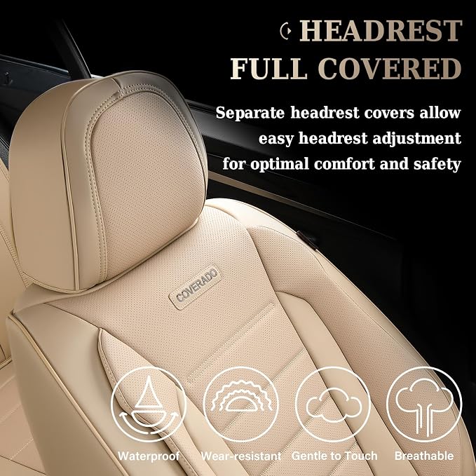 Universal Seat Covers — Full Set — Beige