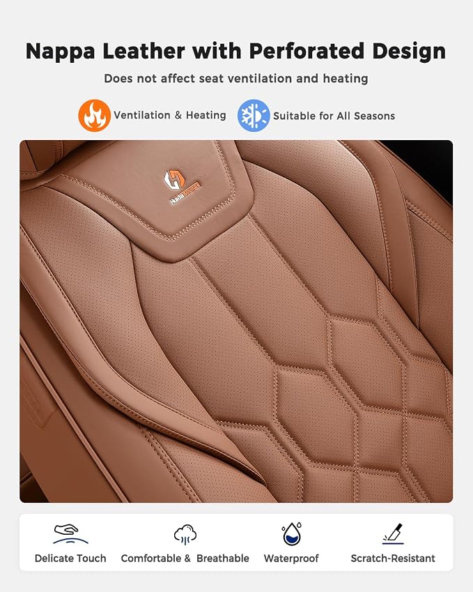 Universal Seat Covers — Front Seat — Brown