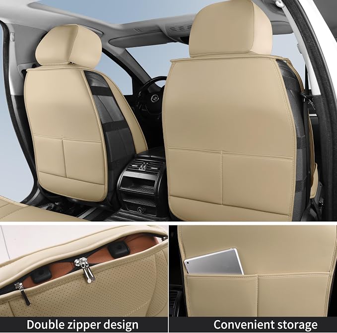 Universal Seat Covers — Front Seat — Beige
